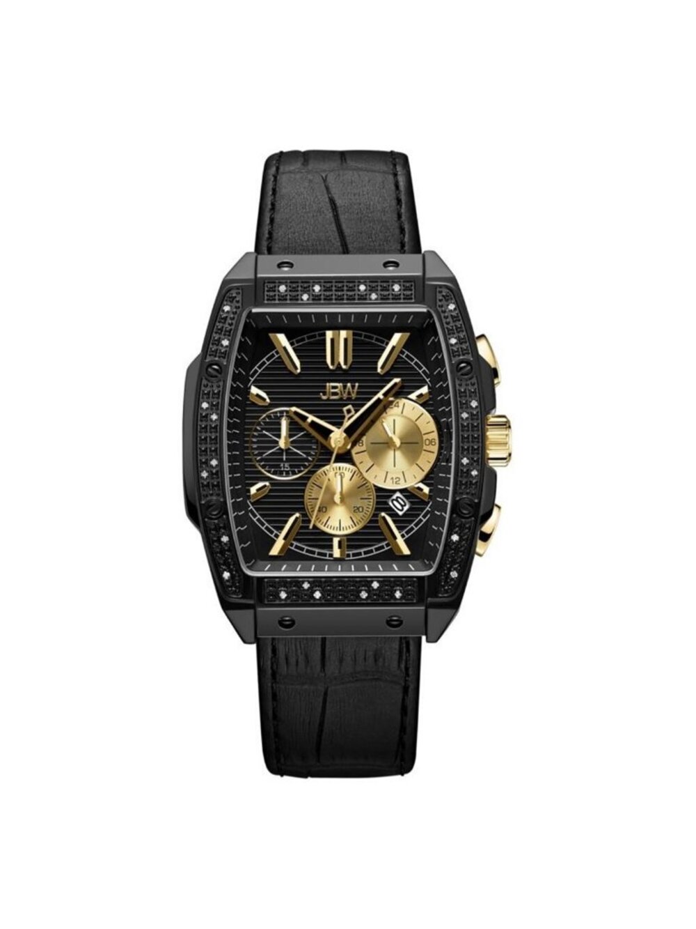 NWT JBW Echelon Quartz Black Dial Men's Watch